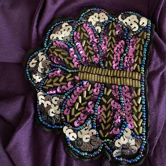 twenty-one Sleeveless Cowl Neck Knit Top w Embellished Shoulders SIZE S/P - Picture 6 of 13